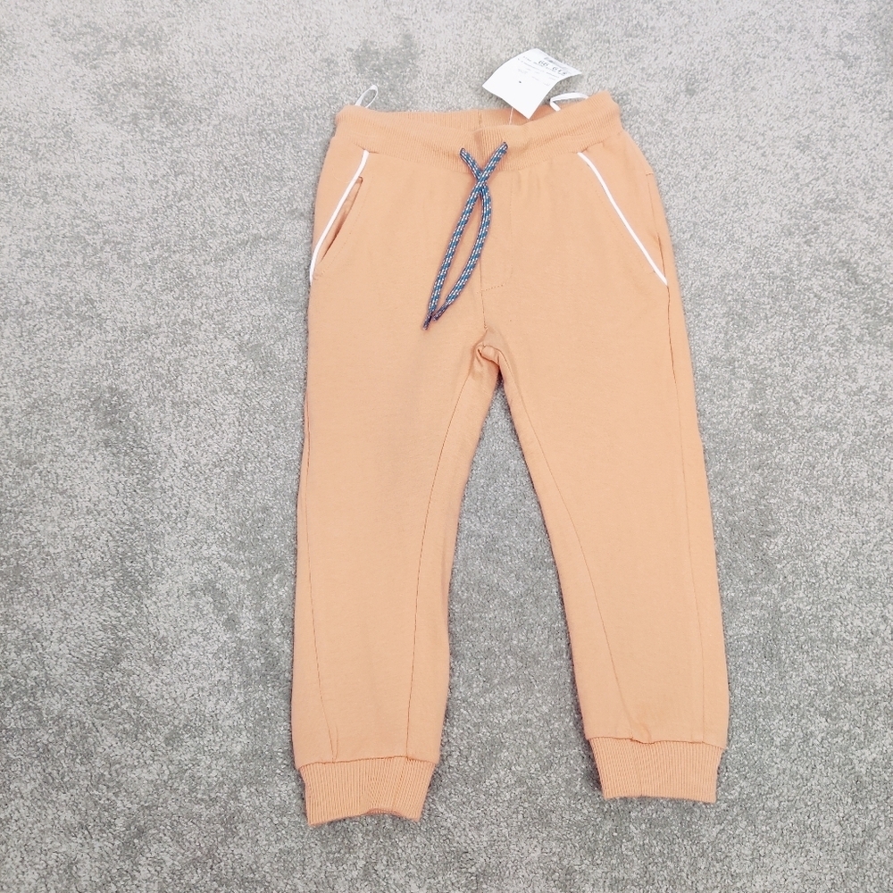 Dirkje Toddler's Jogger Pants in Orange Size 3 Years Sweatpants 95% Cotton